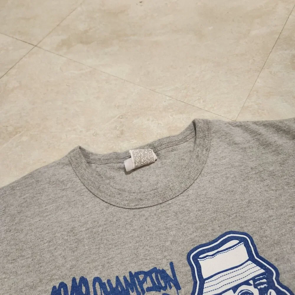 VTG‎ Y2K 2000s Champion Mens XL X-Large Rap Tee Streetwear Gray Graphic T Shirt - Picture 6 of 9